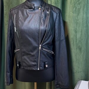 Forever 21 Black Leather Biker Jacket